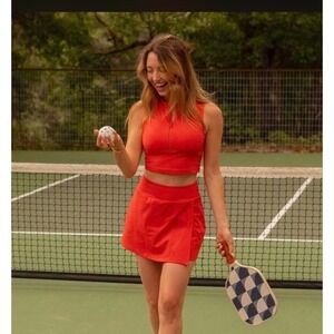 Recess Red Athletic Clarkson Top and Smith Skort Outfit Set Size Sma
